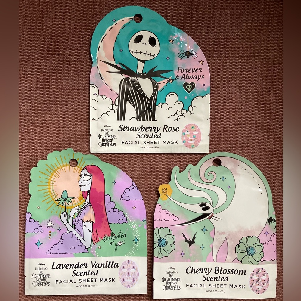 The Nightmare Before Christmas Facial Sheet Mask- Choice of Jack, Sally or Zero